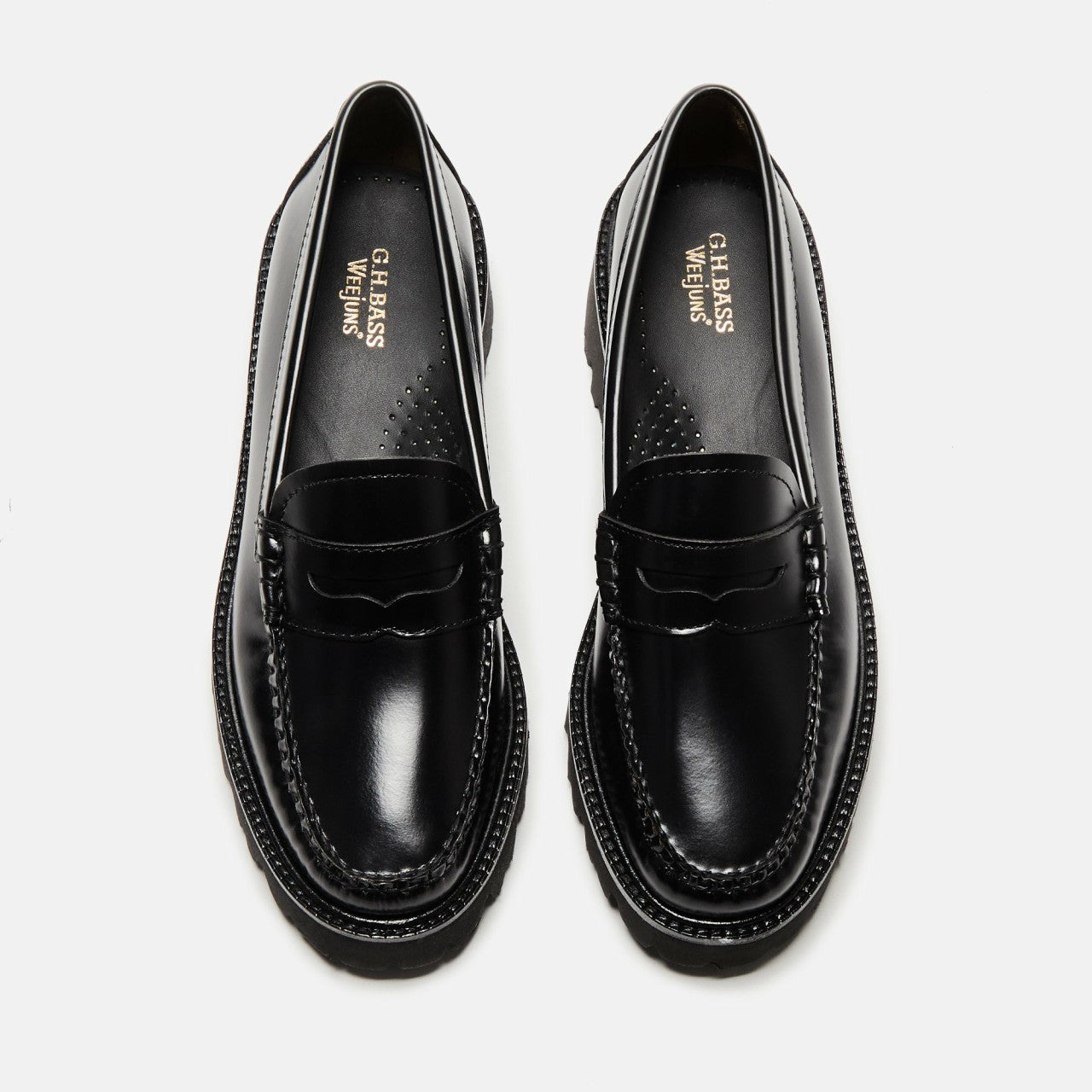 G.H. Bass WMNS Whitney Super Lug Weejun - Black | Kith Black