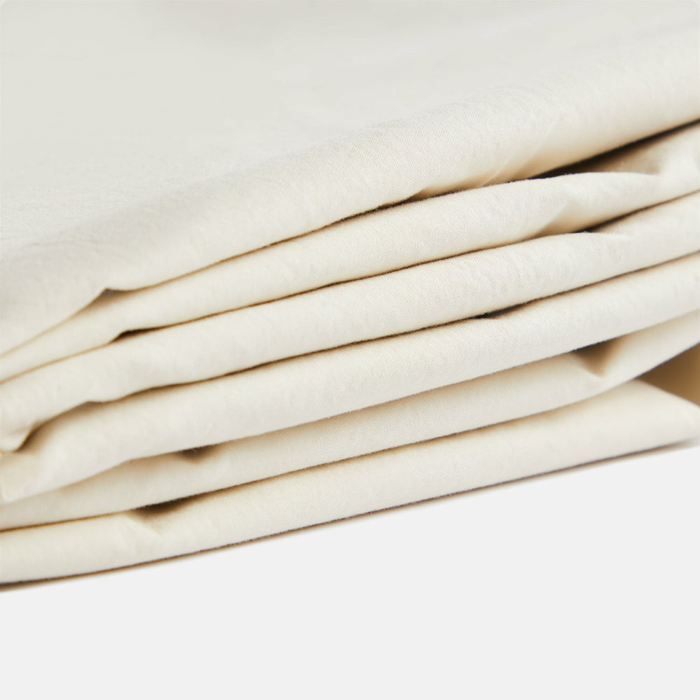 Tekla Percale Queen Duvet Cover - Winter White | Kith Winter White
