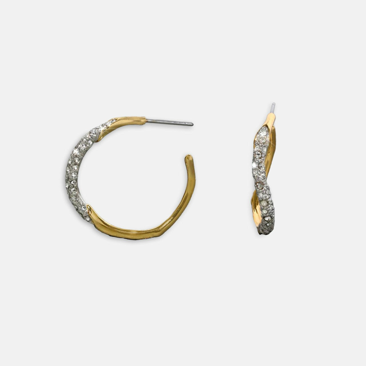 Alexis Bittar Crystal Pave Hoop Earrings - Gold | Kith Gold