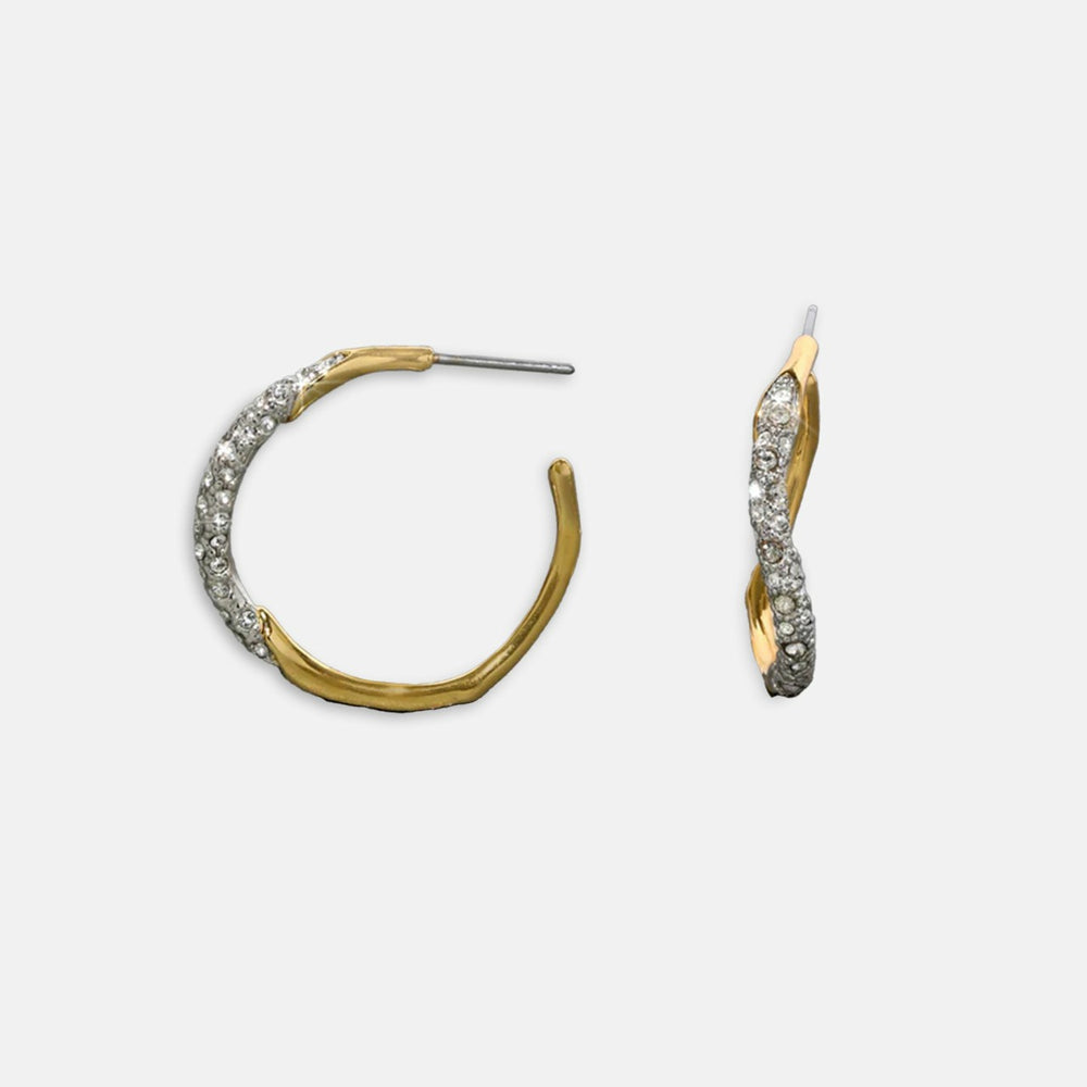 Alexis Bittar Crystal Pave Hoop Earrings - Gold | Kith Gold