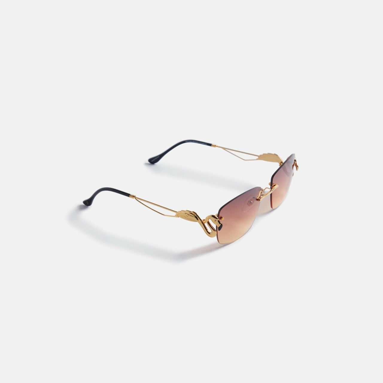 Vintage Frames Flamingo 24Kt Yellow Gold - Brown Triple Gradient | Kith Brown Triple Gradient