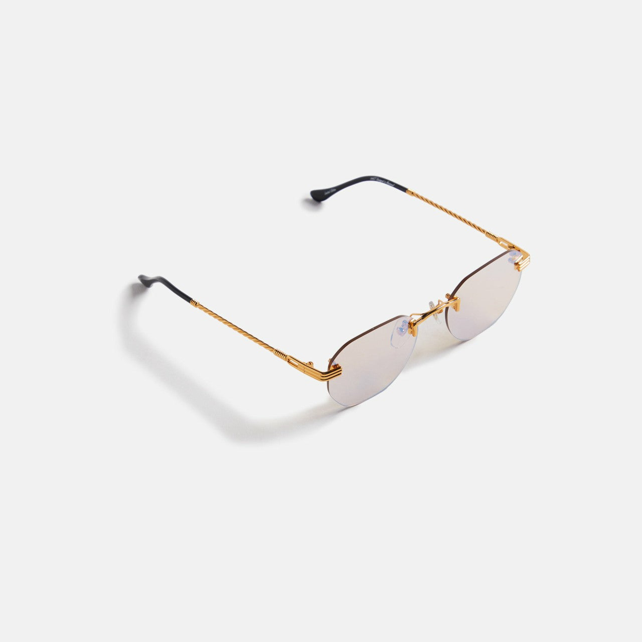 Vintage Frames Detroit Player Drill Mount 24Kt Gold - Blue Peach Multi | Kith Blue Peach Multi Flash