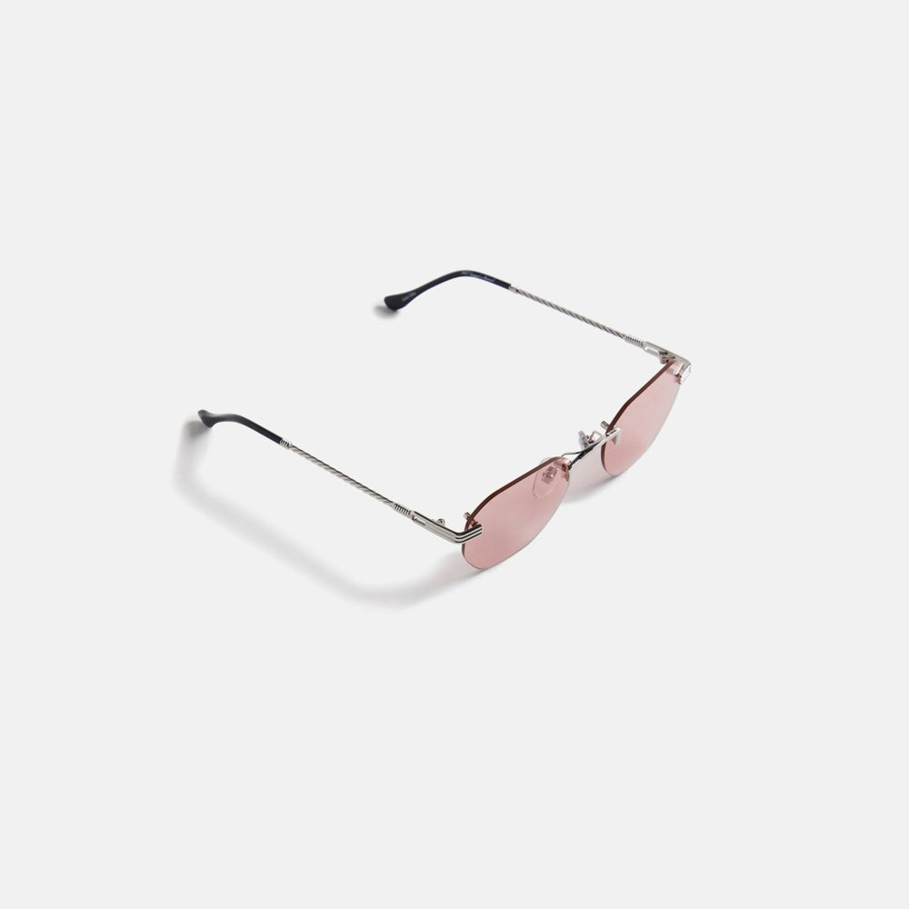 Vintage Frames Detroit Player Drill Mount 24Kt White Gold - Blossom Pi | Kith Blossom Pink