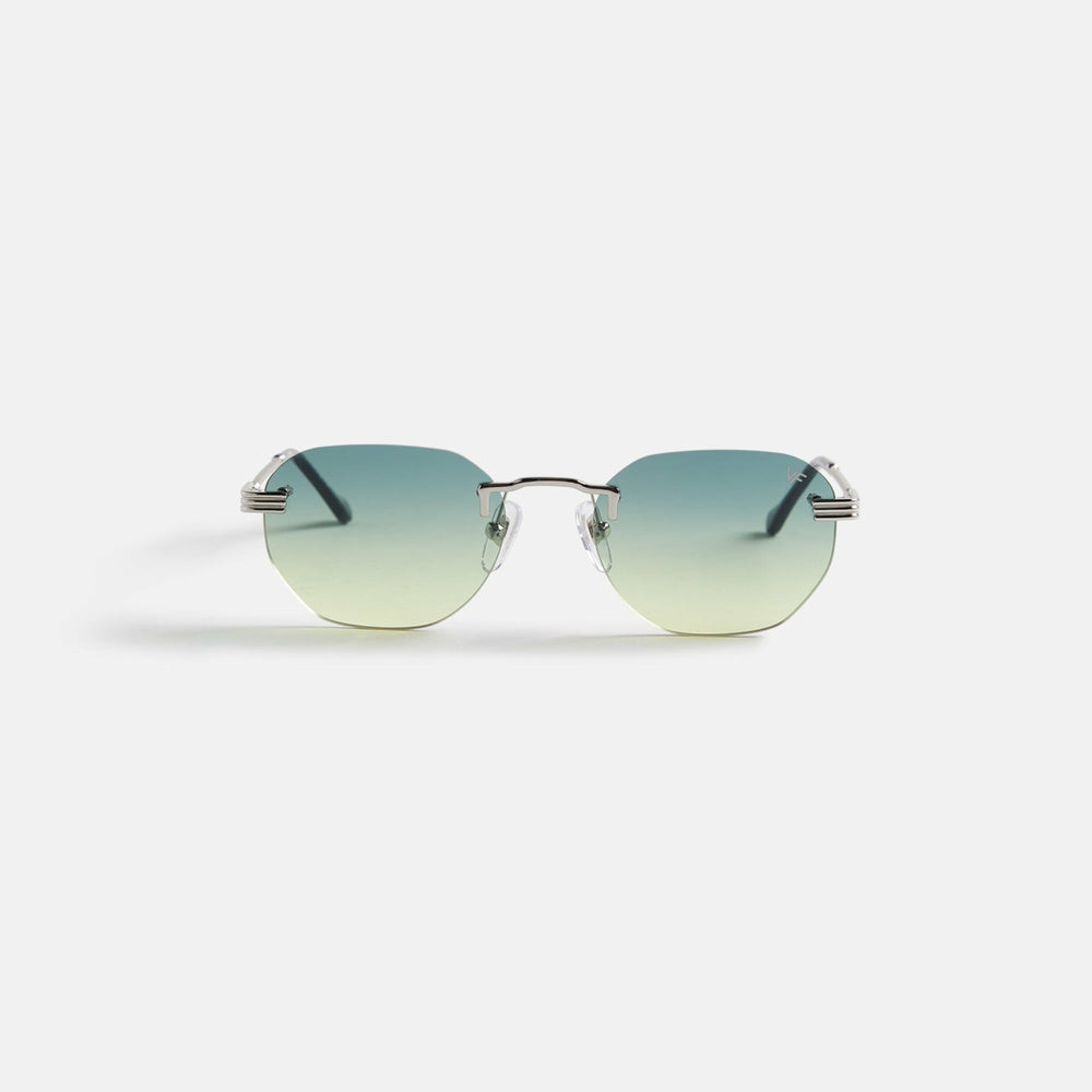 Vintage Frames Detroit Player Drill Mount 24Kt White Gold - Green / Ye | Kith Green / Yellow
