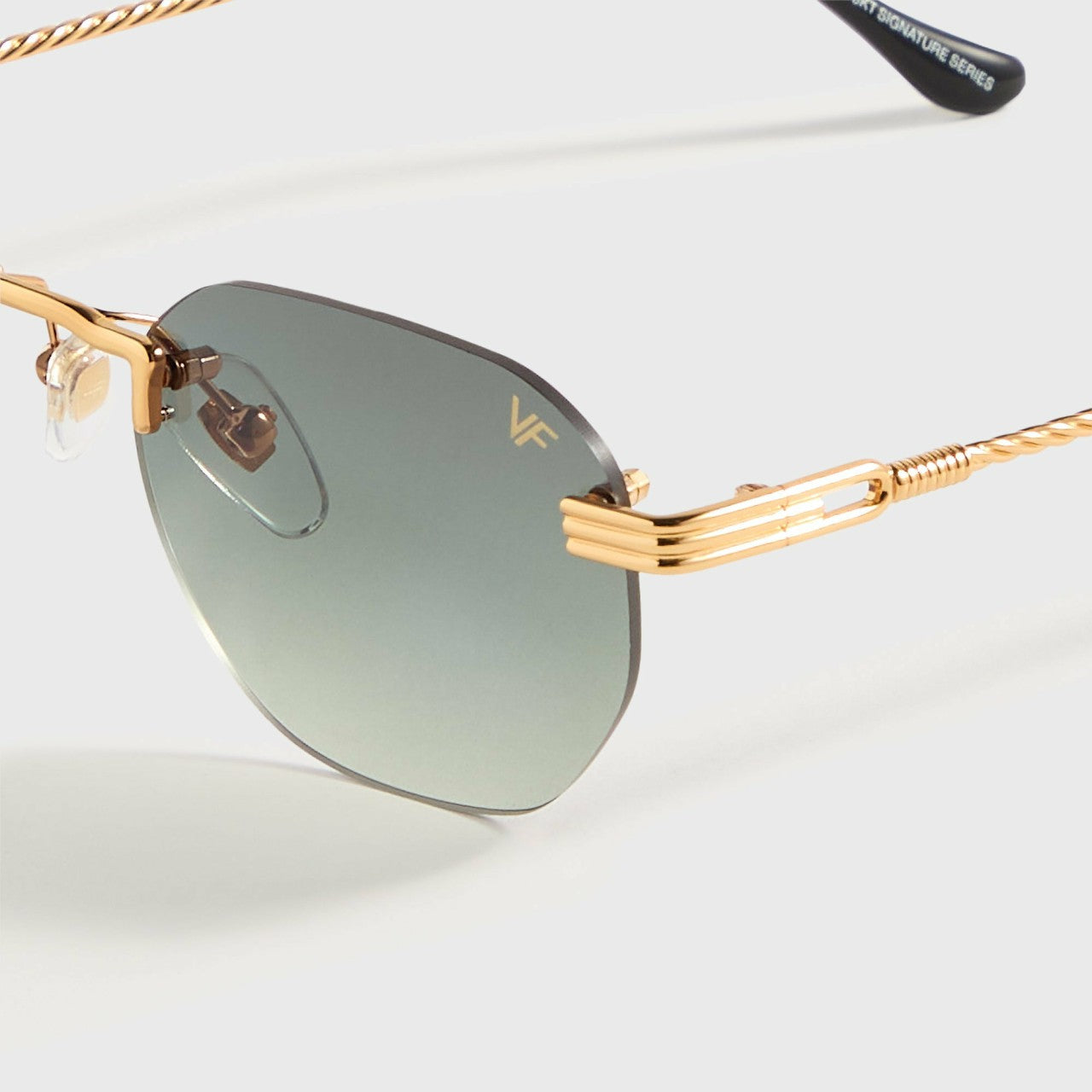 Vintage Frames Detroit Player Drill Mount 24KT Gold - Army Green | Kith Army Green
