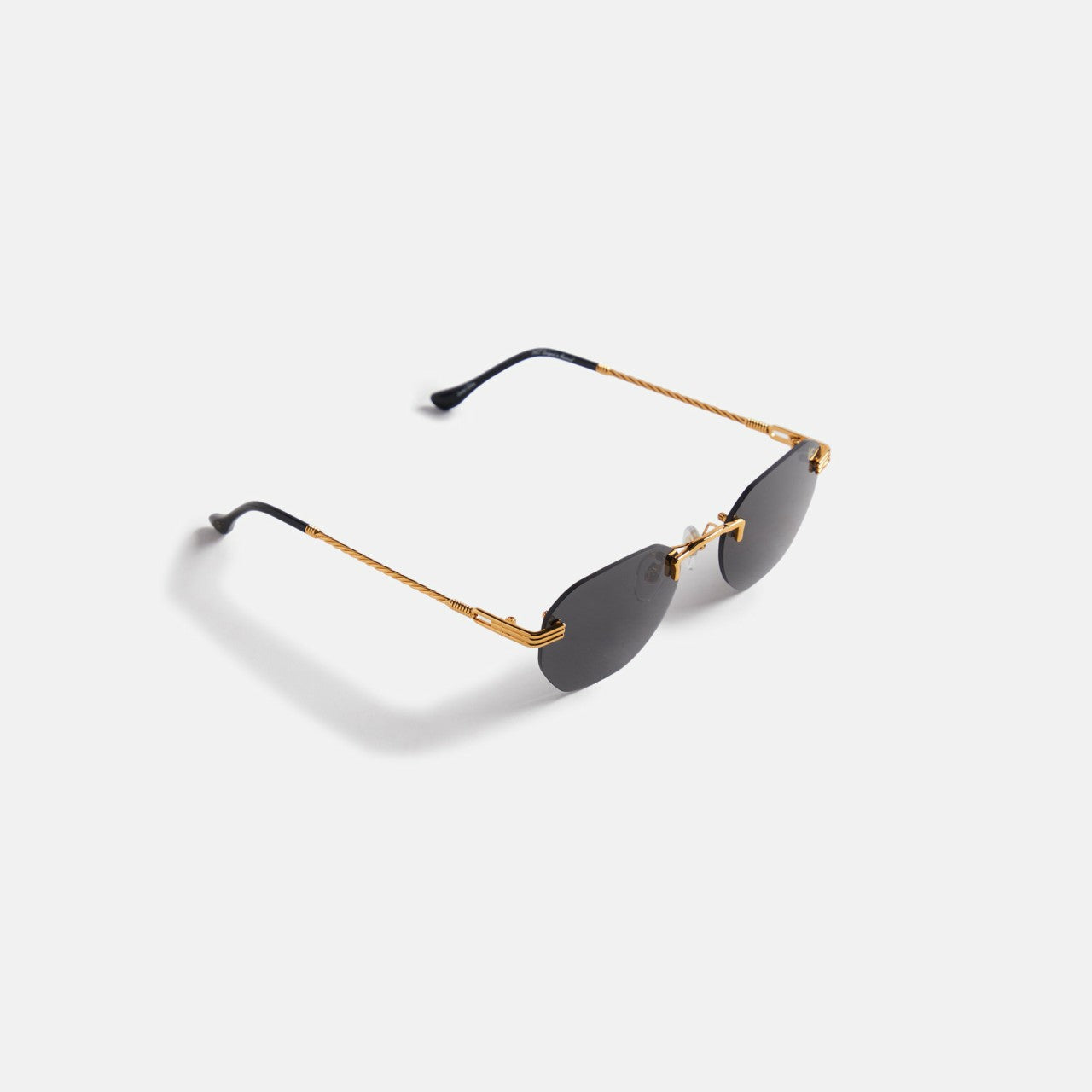 Vintage Frames Detroit Player Drill Mount 24Kt Gold - Black | Kith Black