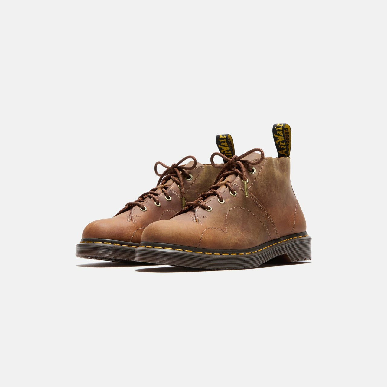 Dr. Martens Church Burnished Waxy Pull Up Boot - Yam | Kith Yam