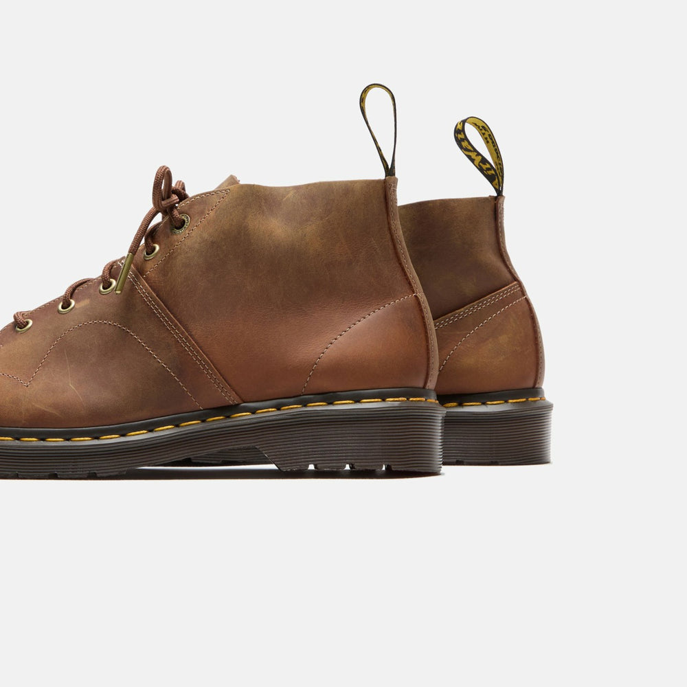 Dr. Martens Church Burnished Waxy Pull Up Boot - Yam | Kith Yam