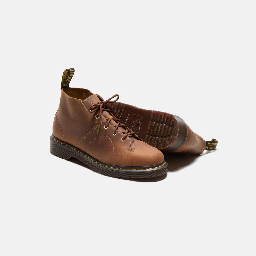 Dr. Martens Church Burnished Waxy Pull Up Boot - Yam | Kith Yam