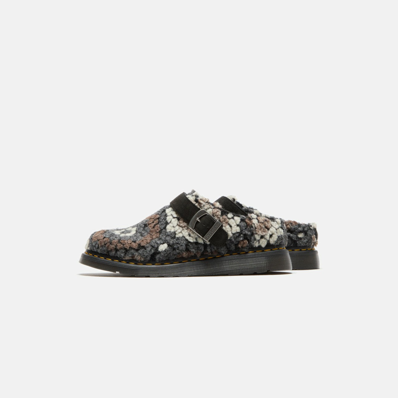 Dr. Martens Isham Mules - Black Mix Crochet Wool | Kith Black Mix Crochet Wool
