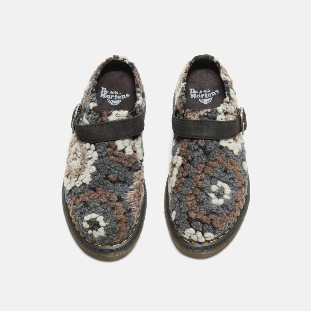 Dr. Martens Isham Mules - Black Mix Crochet Wool | Kith Black Mix Crochet Wool