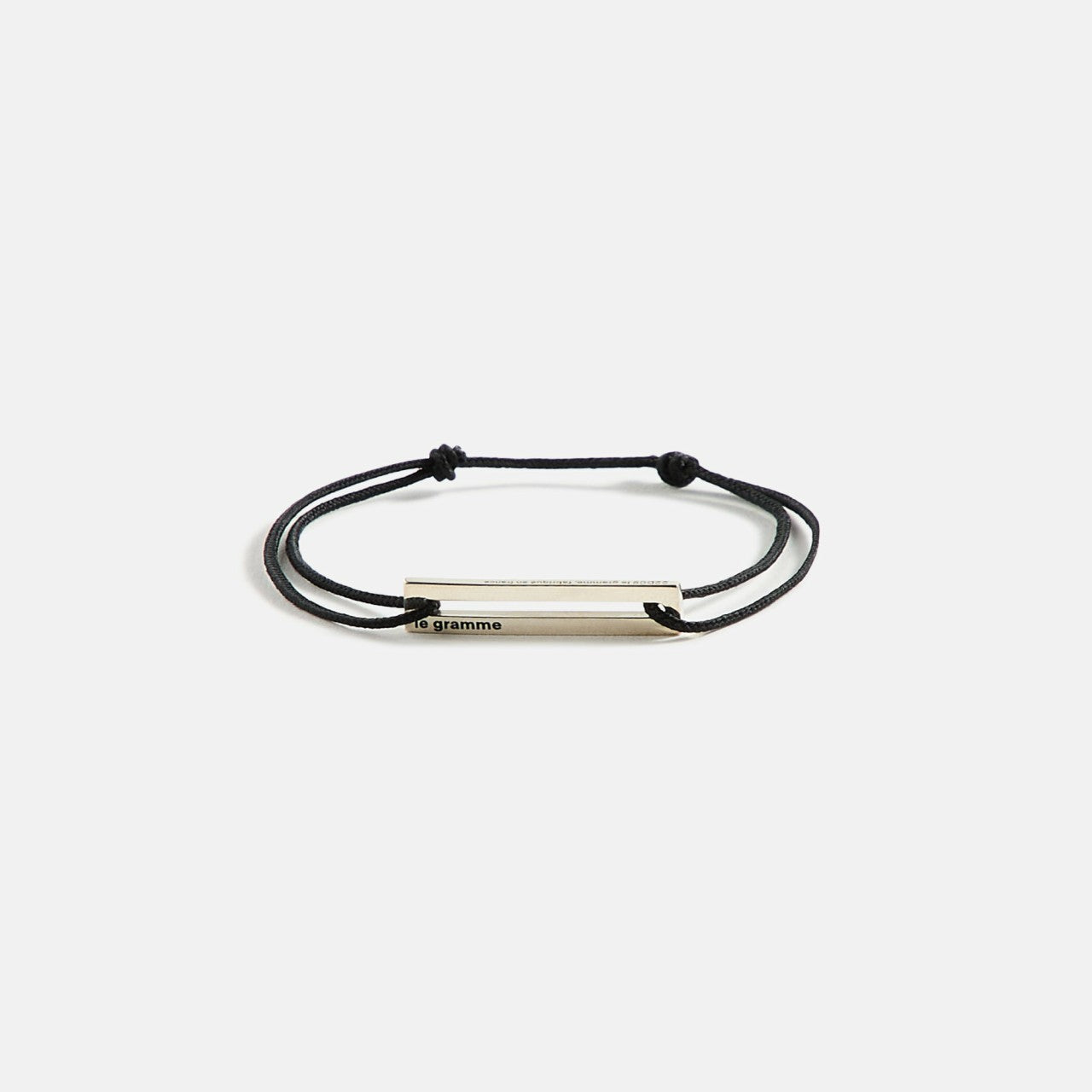 Le Gramme 1.7g Cord Bracelet - Black / Silver | Kith Black / Silver
