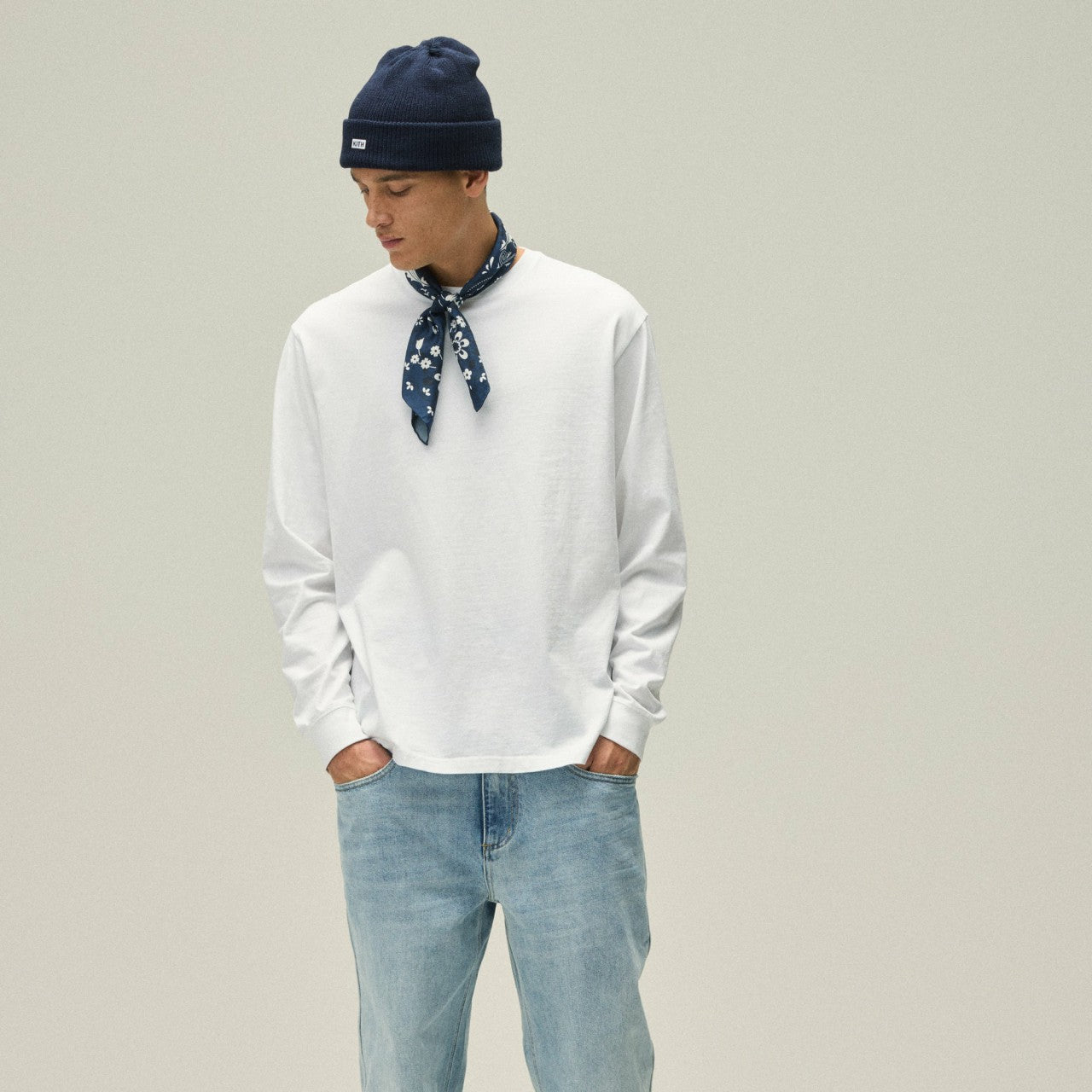 Kith Long Sleeve Vintage Tee - White | Kith White