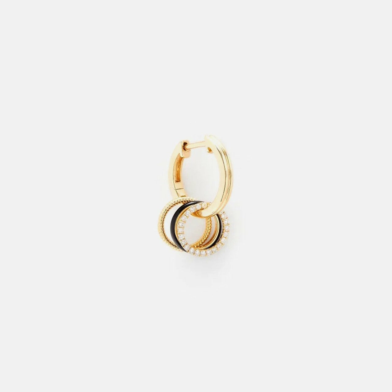 Yvonne Leon Double Creole Bouee Couleur PM Earring - Gold | Kith Gold