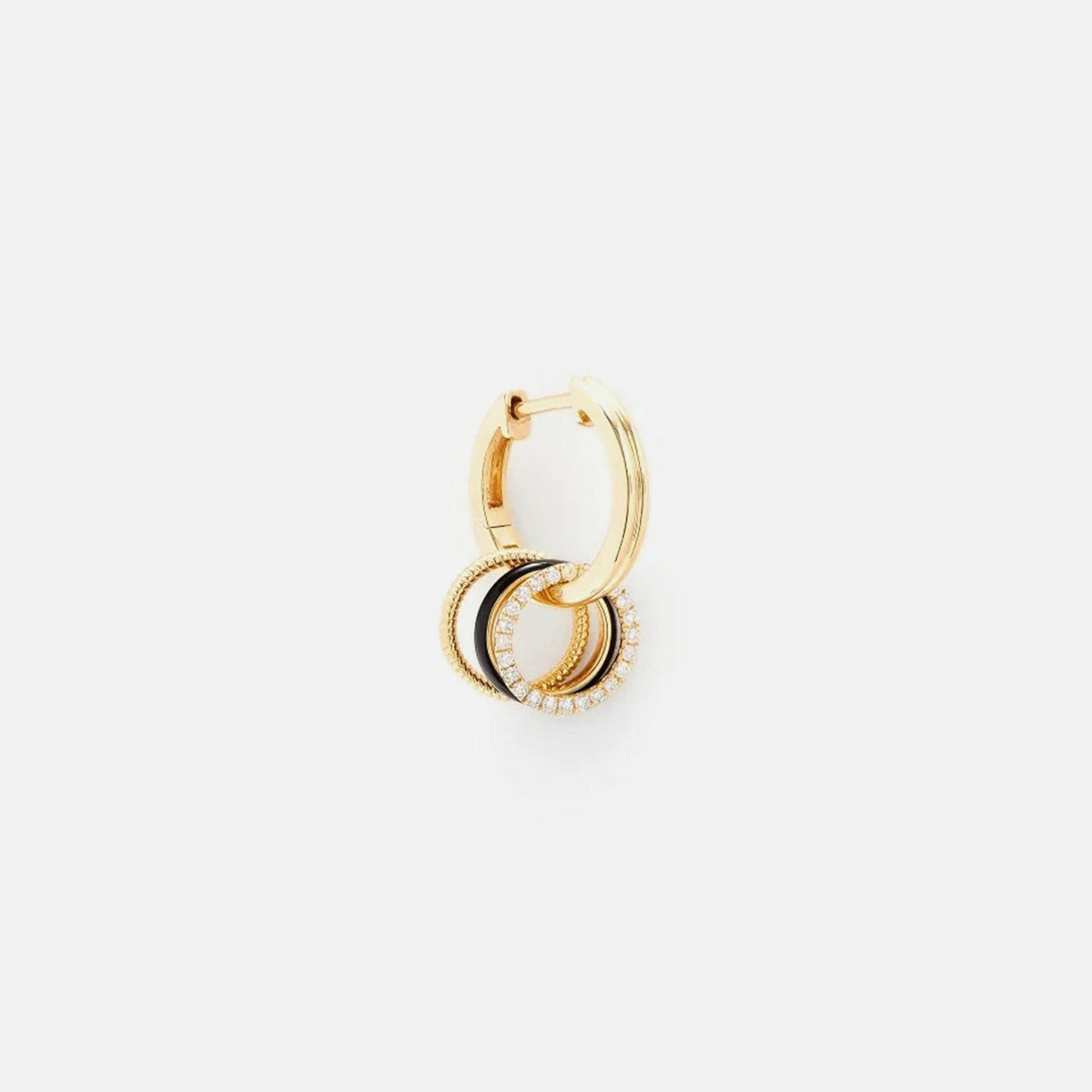 Yvonne Leon Double Creole Bouee Couleur PM Earring - Gold | Kith Gold
