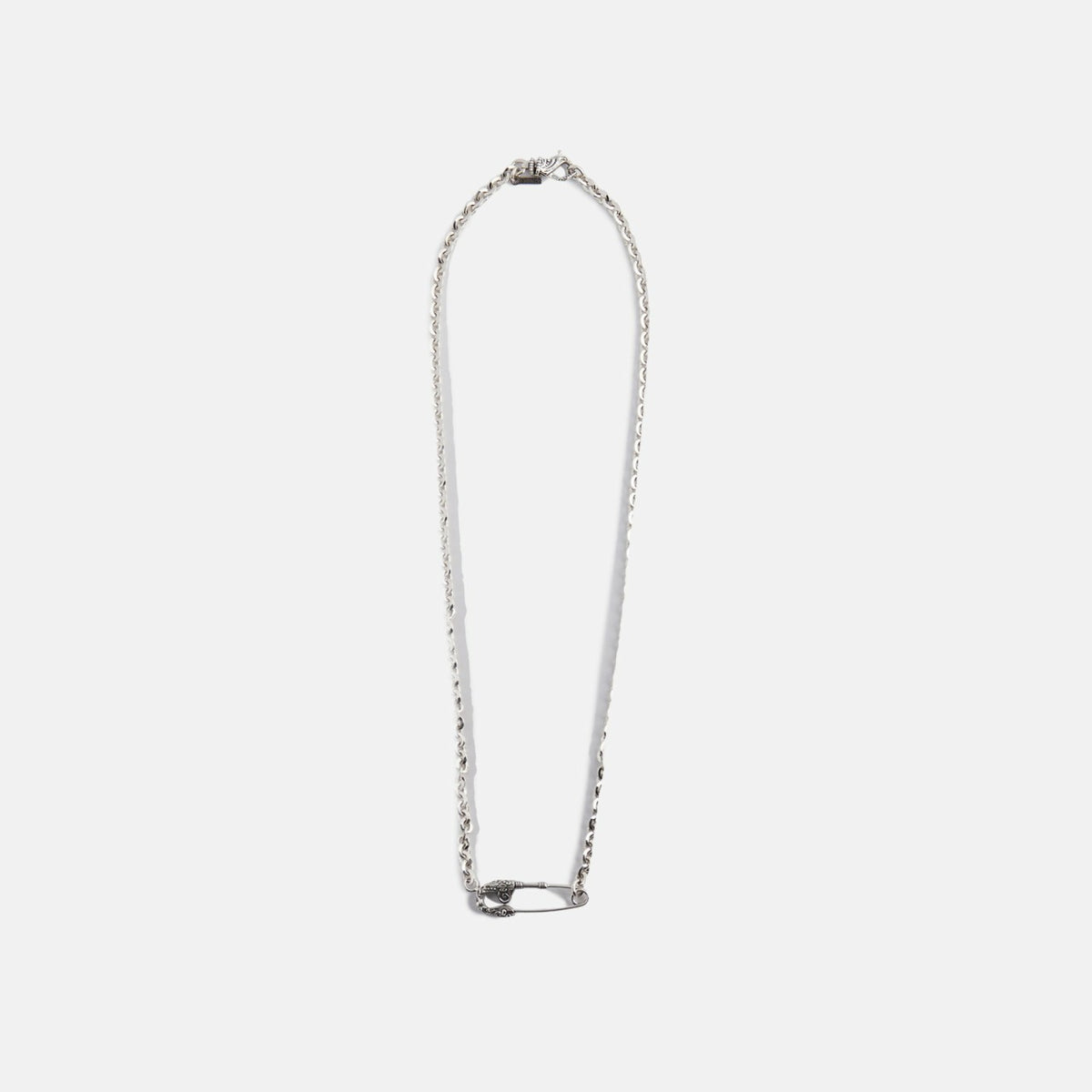 Emanuele Bicocchi Arabesque Safety Pin Necklace Large - Silver | Kith Silver