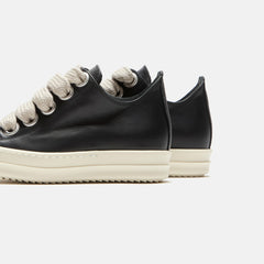 Rick Owens WMNS Jumbo Laced Low Sneaks - Black / Pearl / Milk | Kith Black / Pearl / Milk