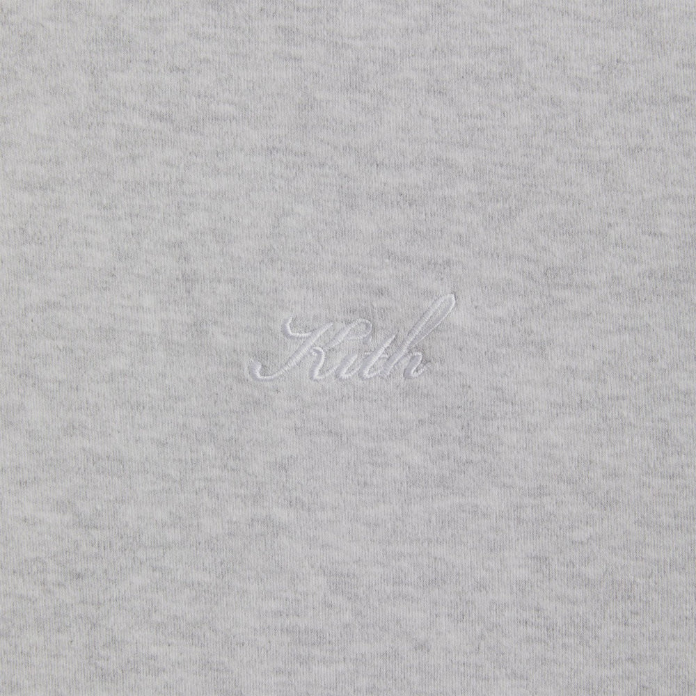 Kith Interlock Williams V Full Zip Hoodie - Light Heather Grey | Kith Light Heather Grey