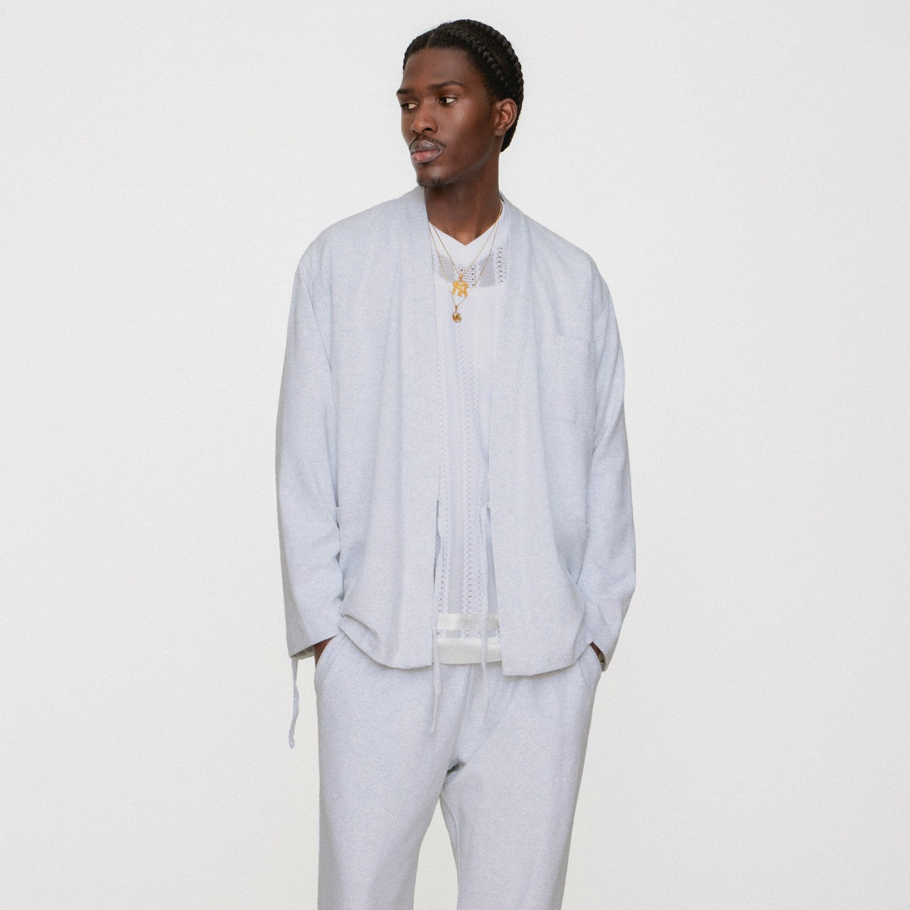 Kith Interlock Karter Gi - Light Heather Grey | Kith Light Heather Grey