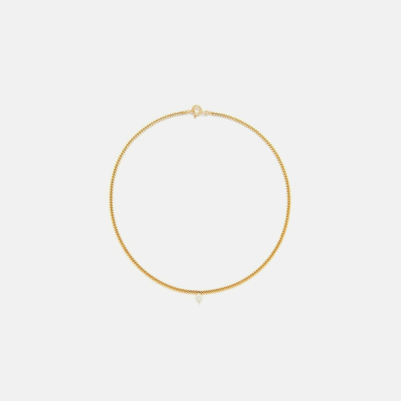 Yvonne Leon Collier Gourmette Flottant Diamant Poire - Yellow | Kith Yellow