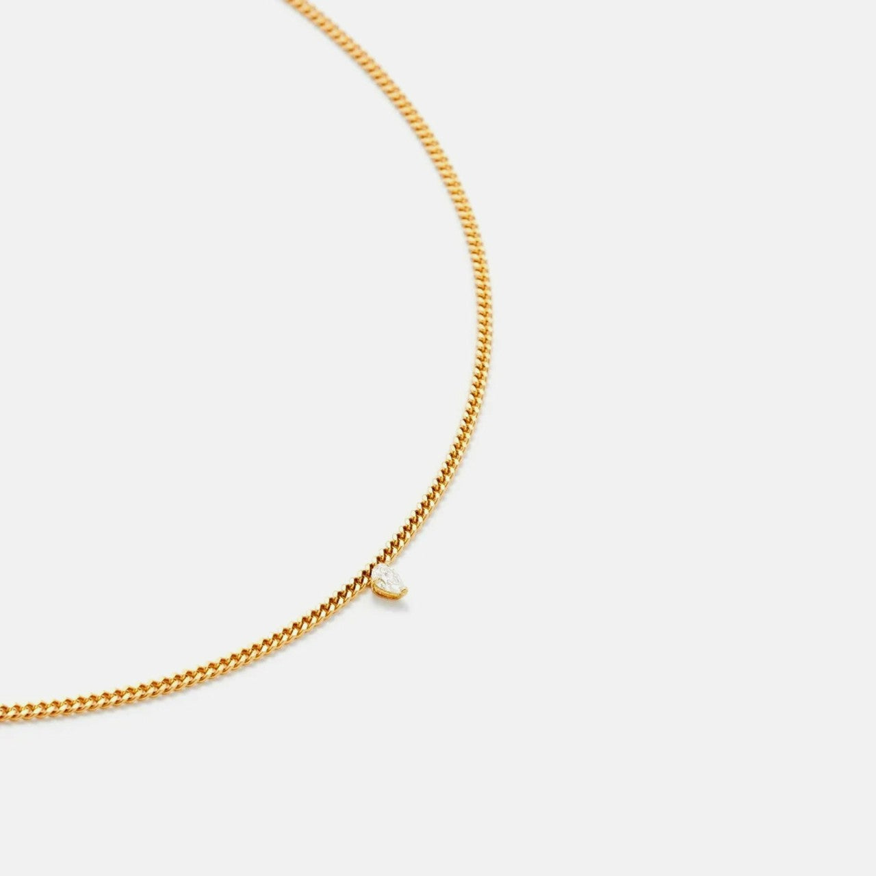 Yvonne Leon Collier Gourmette Flottant Diamant Poire - Yellow | Kith Yellow