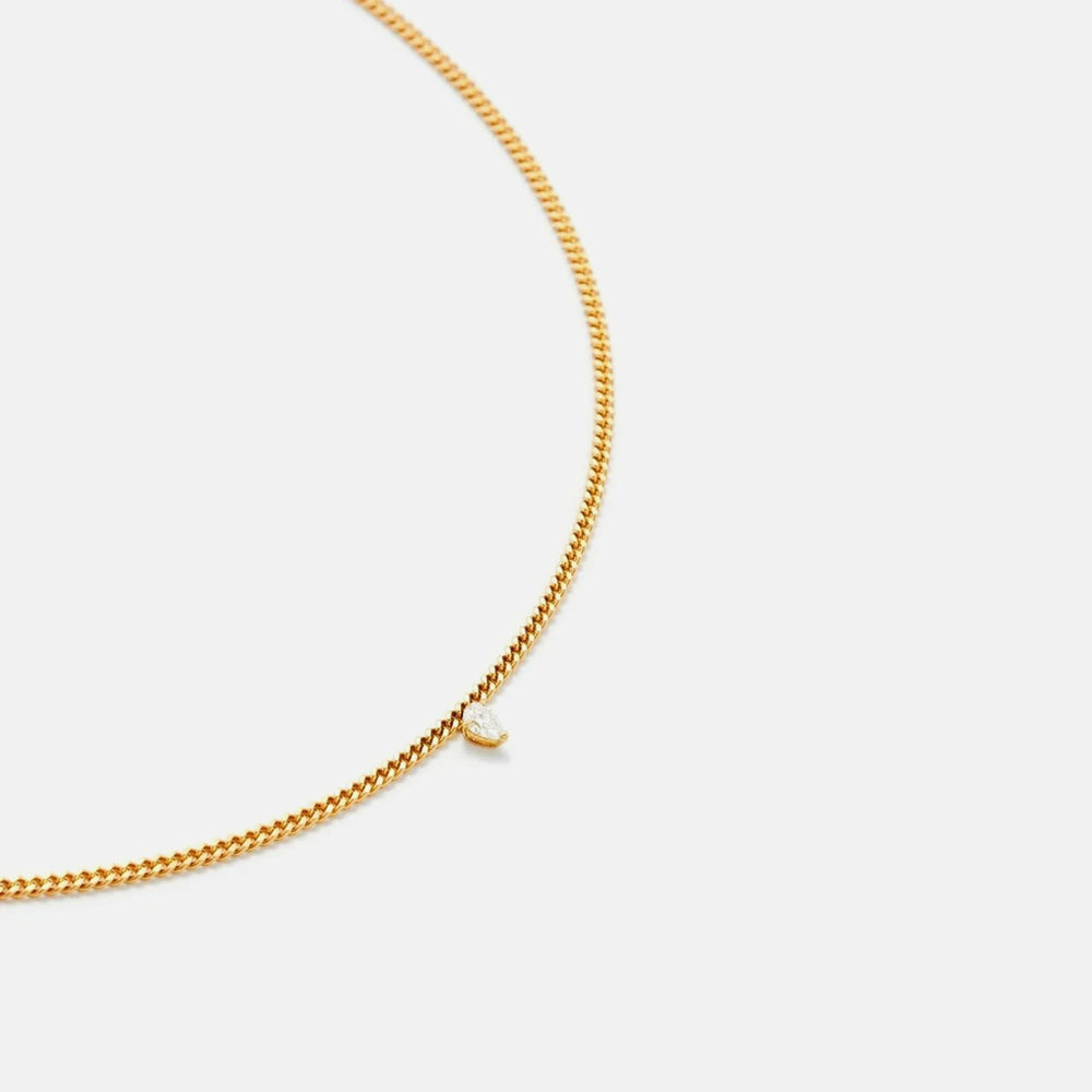 Yvonne Leon Collier Gourmette Flottant Diamant Poire - Yellow | Kith Yellow