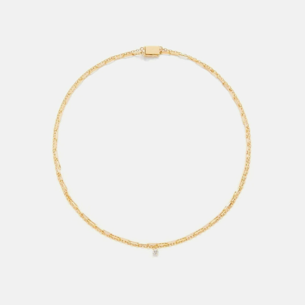 Yvonne Leon Collier Double Solitaire PM - Yellow Gold | Kith Yellow Gold