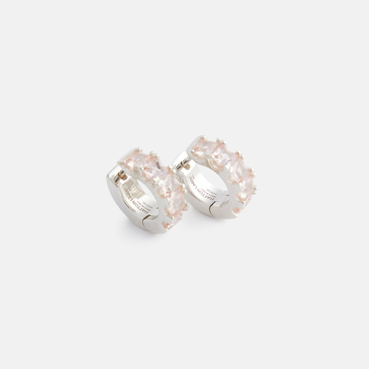 Hatton Labs Facet Hoop Earring - Silver / Morganite | Kith Silver / Morganite