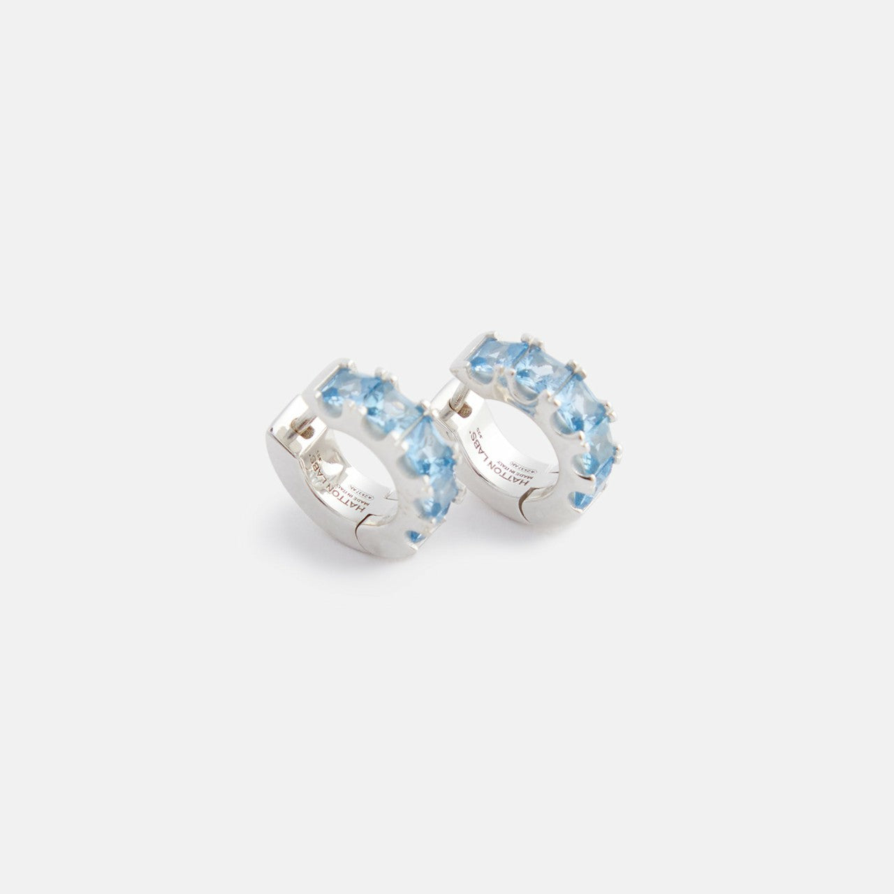Hatton Labs Facet Hoop Earrings - Silver / Topaz | Kith Silver / Topaz