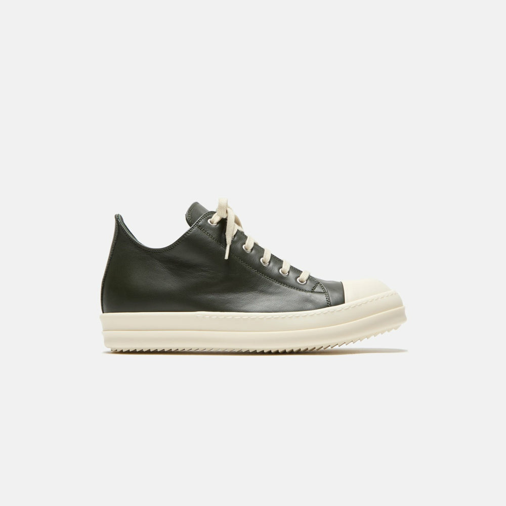 Rick Owens Scarpe Leather Sneakers - Forest / Milk | Kith Forest / Milk
