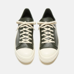 Rick Owens Scarpe Leather Sneakers - Forest / Milk | Kith Forest / Milk