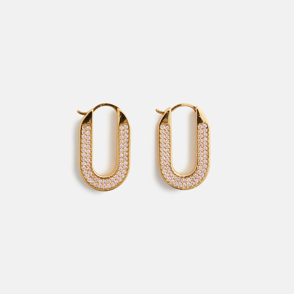 Crystal Haze Travel Gift Hoops - Pink / Gold | Kith Pink / Gold