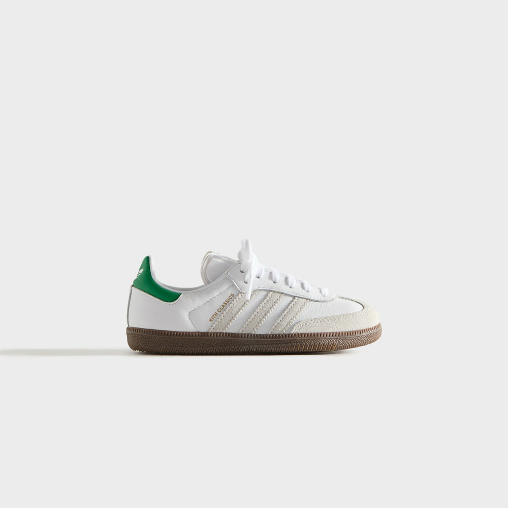 Kith Kids Classics for adidas Originals PS Samba - White / Fairway Gre | Kith White / Fairway Green