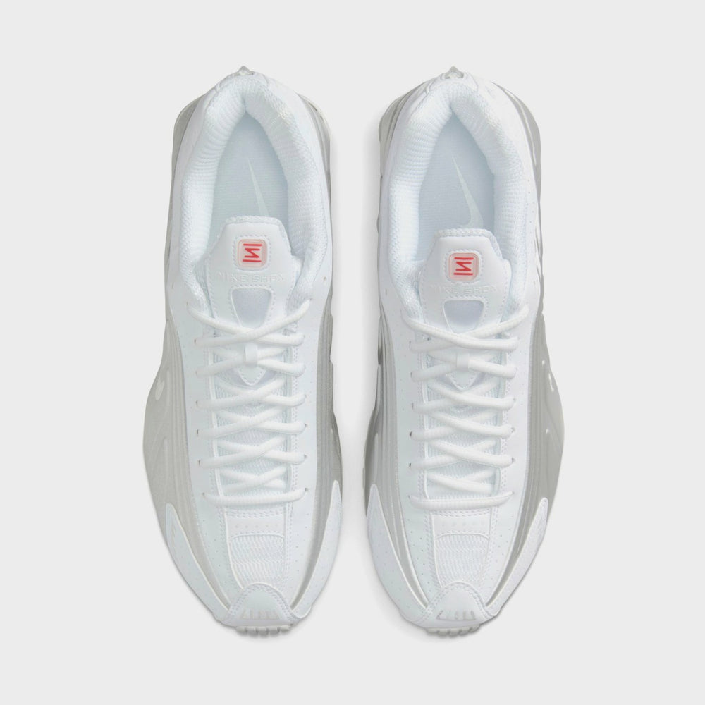 Nike Shox R4 - White / Metallic Silver / White / Bright Crimson | Kith White / Metallic Silver / White / Bright Crimson