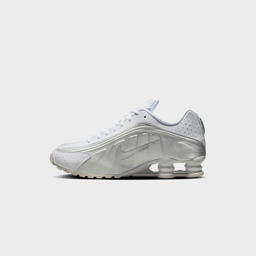 Nike Shox R4 - White / Metallic Silver / White / Bright Crimson | Kith White / Metallic Silver / White / Bright Crimson
