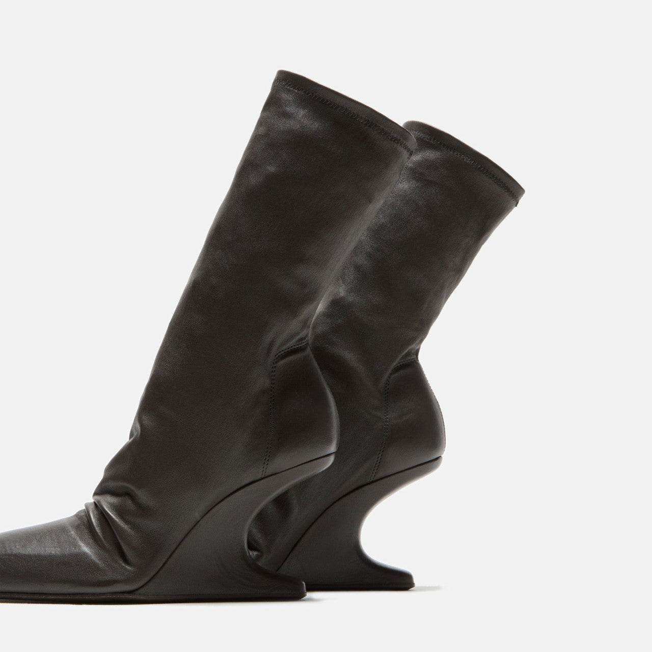 Rick Owens WMNS Cantilever 8 Wedge Ankle Boot - Dark Dust Stivali in P | Kith Dark Dust Stivali in Pelle