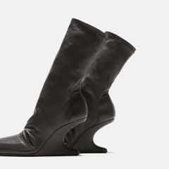 Rick Owens WMNS Cantilever 8 Wedge Ankle Boot - Dark Dust Stivali in P | Kith Dark Dust Stivali in Pelle