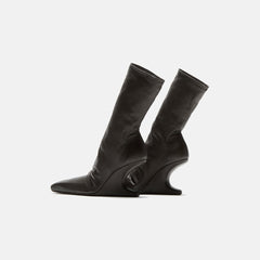Rick Owens WMNS Cantilever 8 Wedge Ankle Boot - Dark Dust Stivali in P | Kith Dark Dust Stivali in Pelle