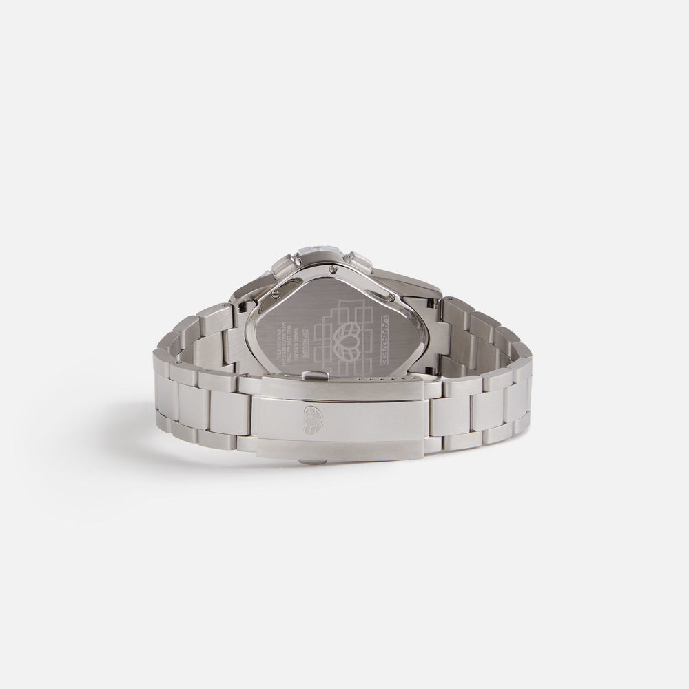 LAARVEE Sinngouki Silver Precision Steel - Translucent Bezel / White D | Kith Translucent Bezel / White Dial