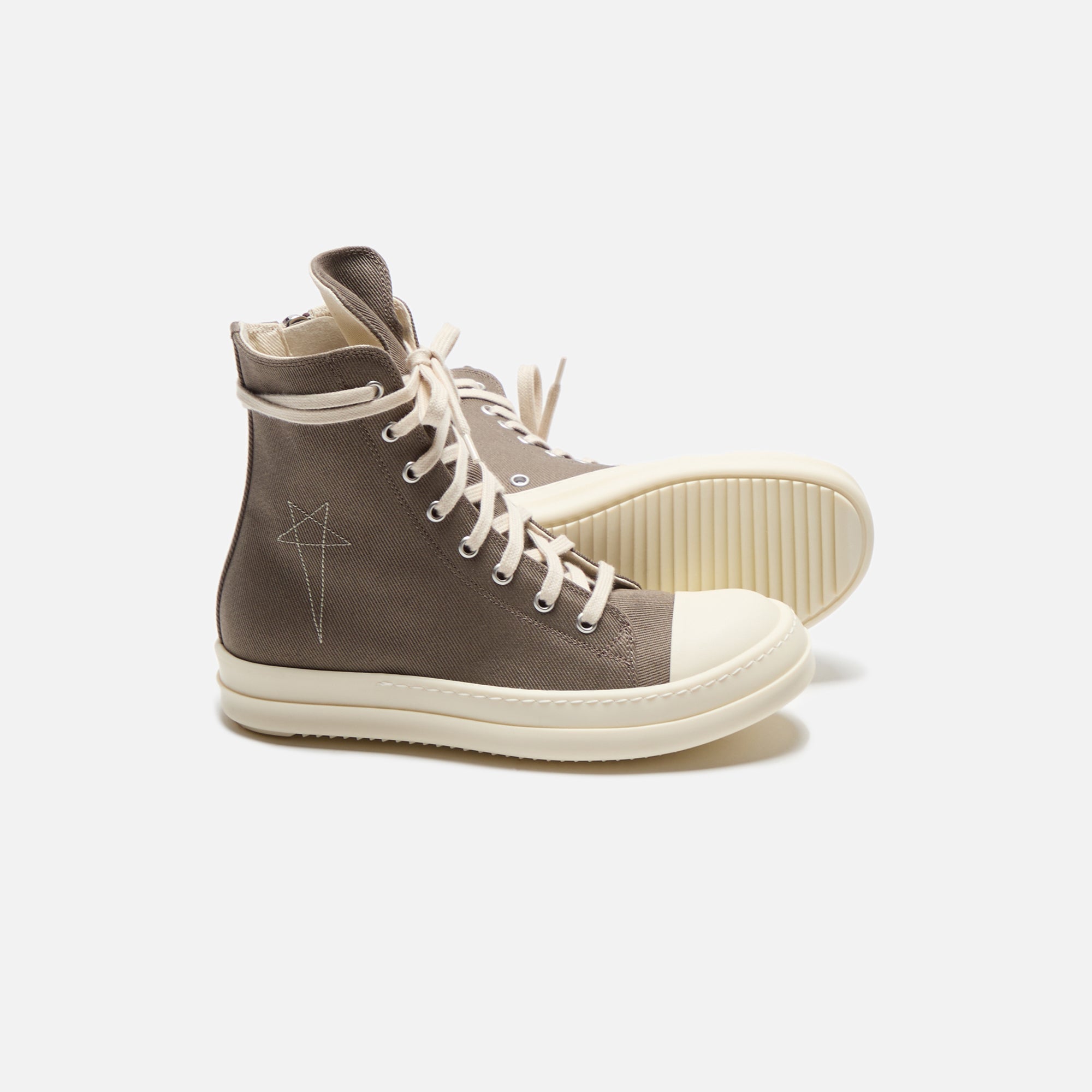 Rick Owens WMNS DRKSHDW High Sneaks - Dust / Milk | Kith Dust / Milk