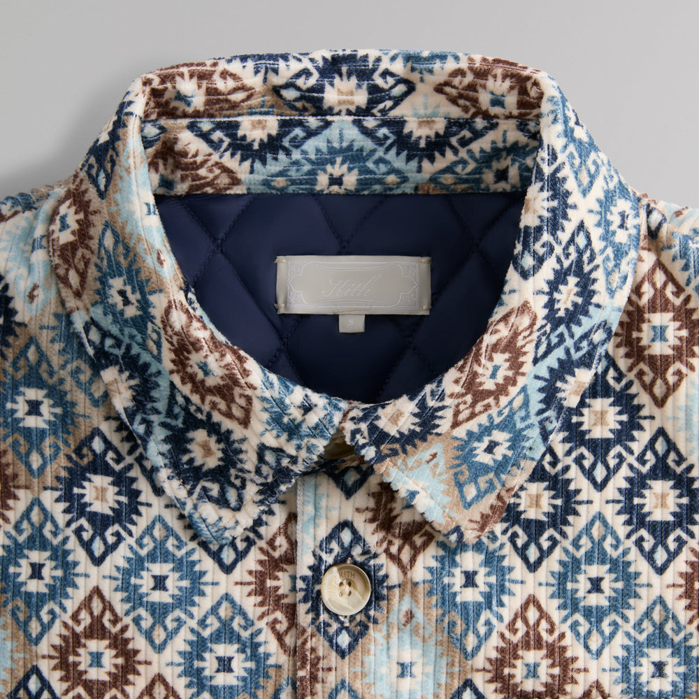 Kith Kilim Mosaic Brixton Puffed Shirt Jacket - Muslin | Kith Muslin