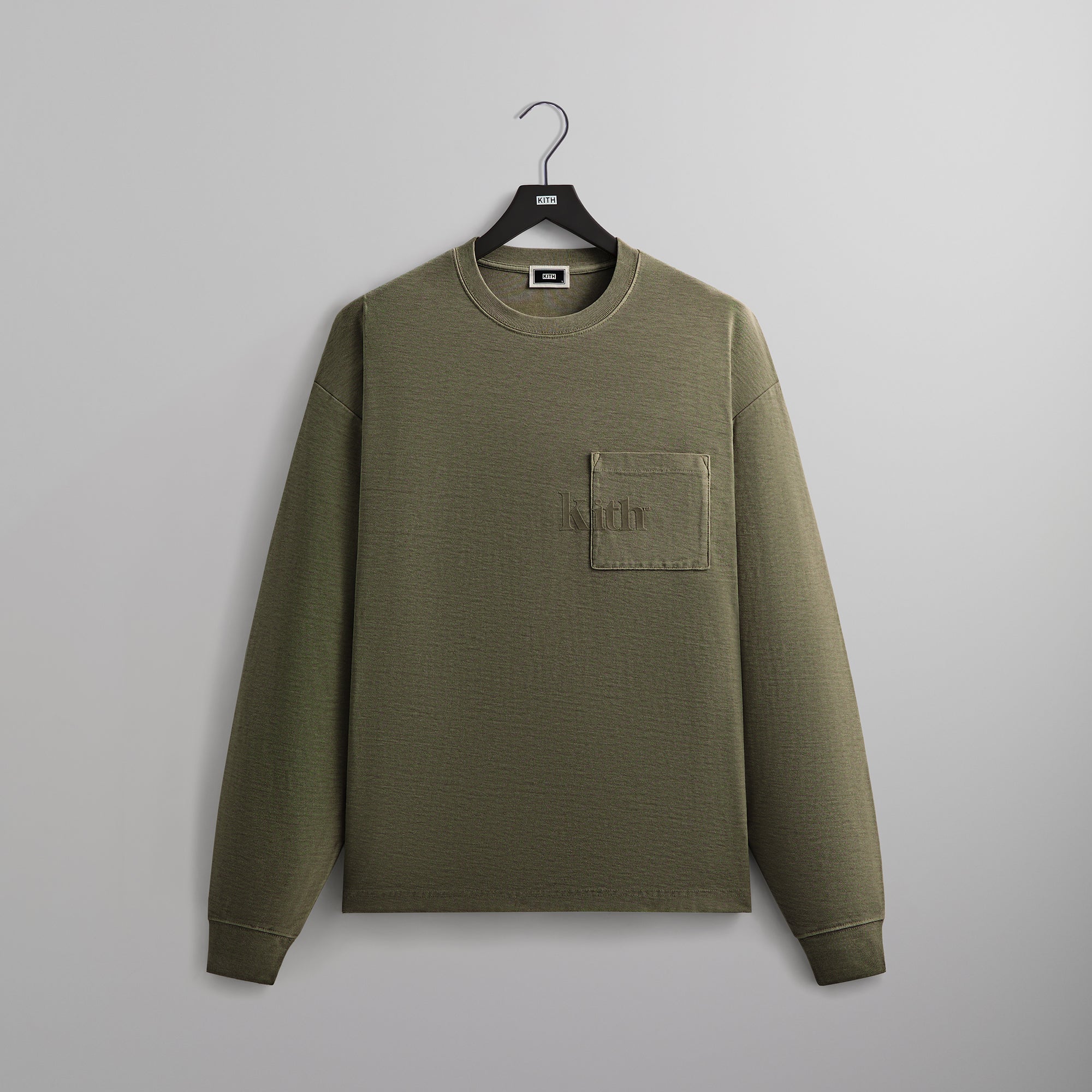 Kith Long Sleeve Quinn Tee - Misty Fog | Kith Misty Fog