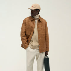 &Kin Woven Leather Apollo II Shirt - Tool | Kith Tool