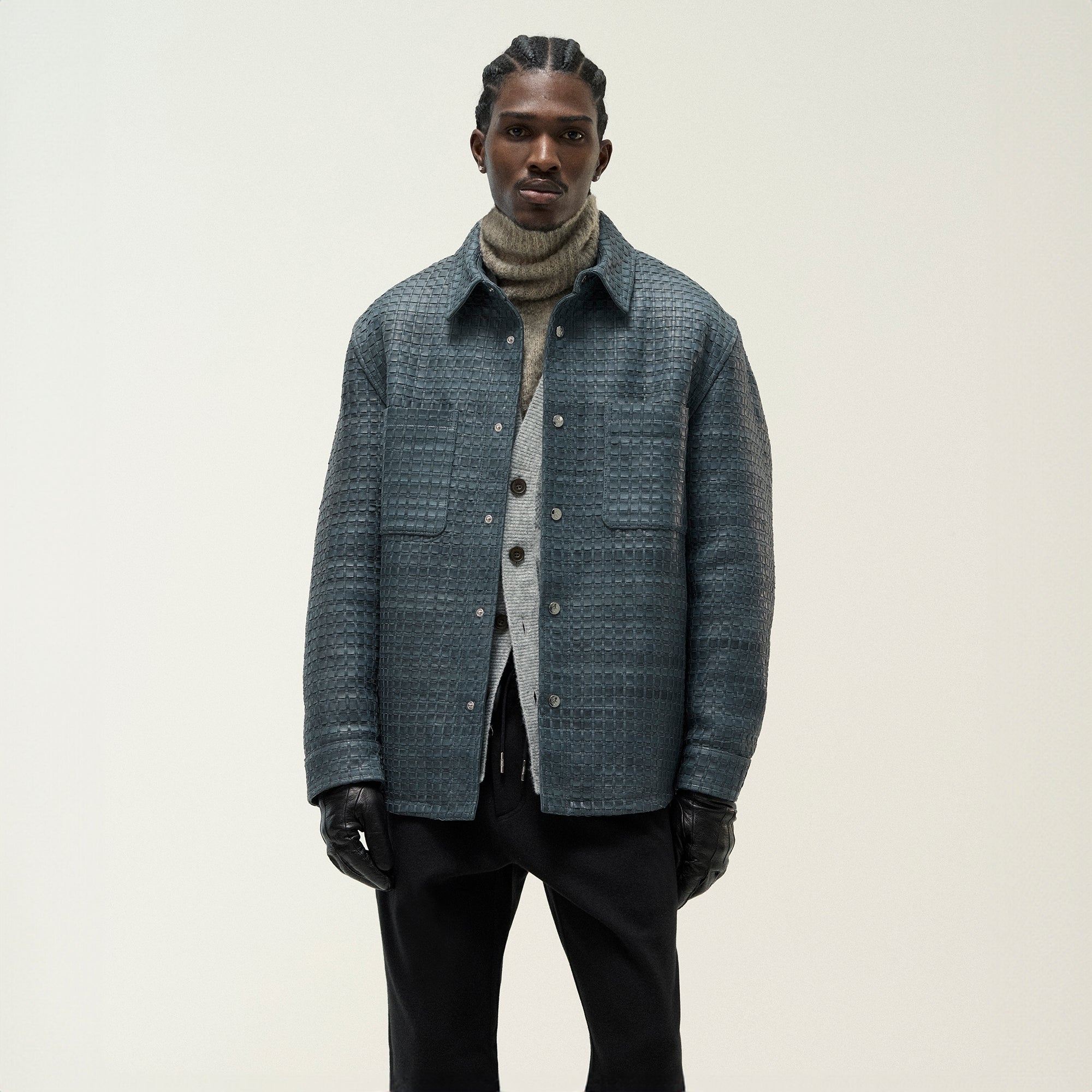 &Kin Woven Leather Apollo II Shirt - Machine | Kith Machine