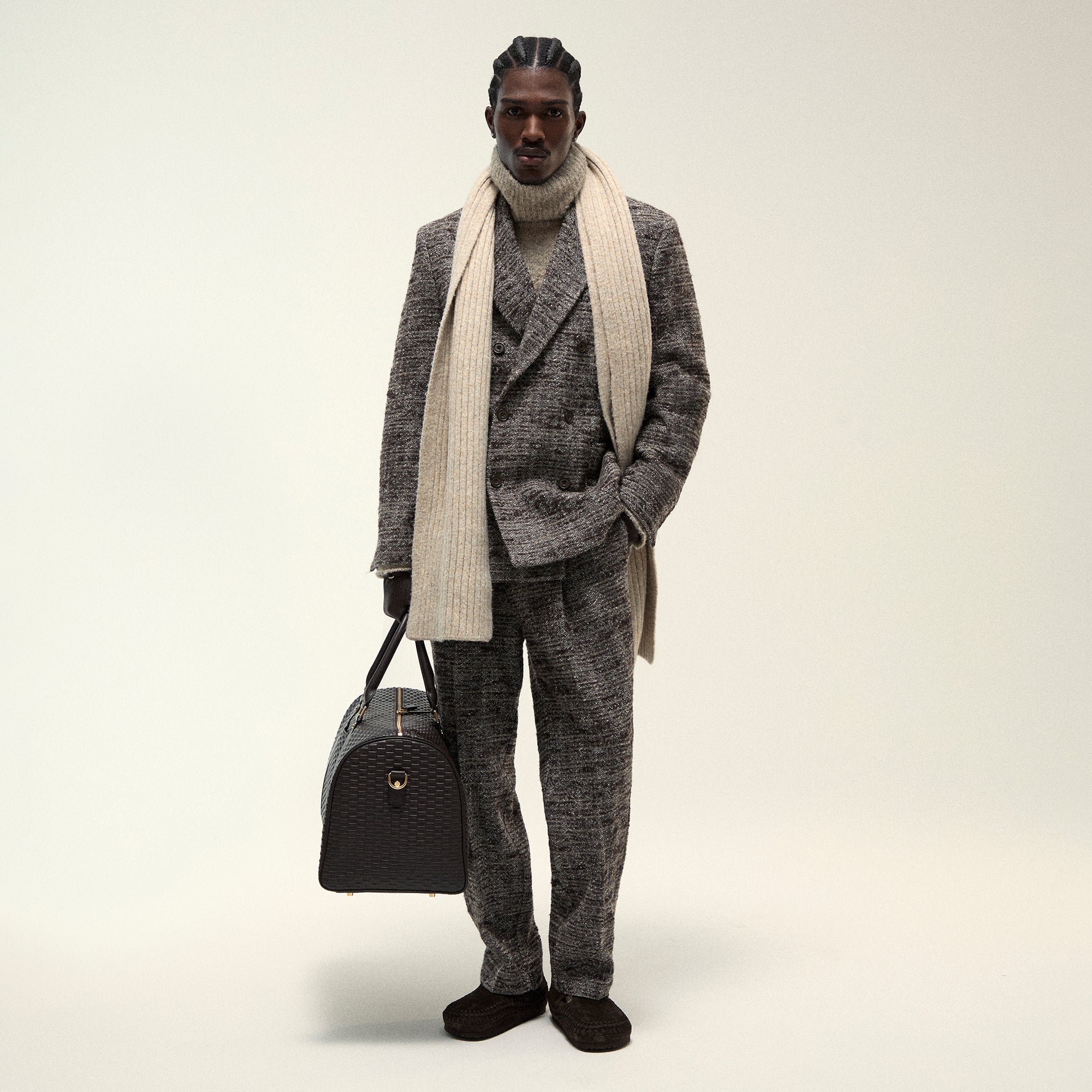 &Kin Tweed Kylan Pleated Trouser - Theory | Kith Theory