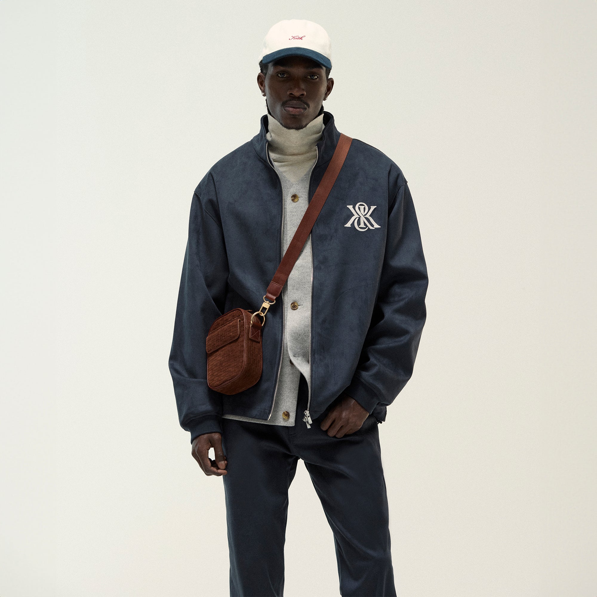 Kith Bonded Microsuede Ali Track Jacket - Nocturnal | Kith Nocturnal