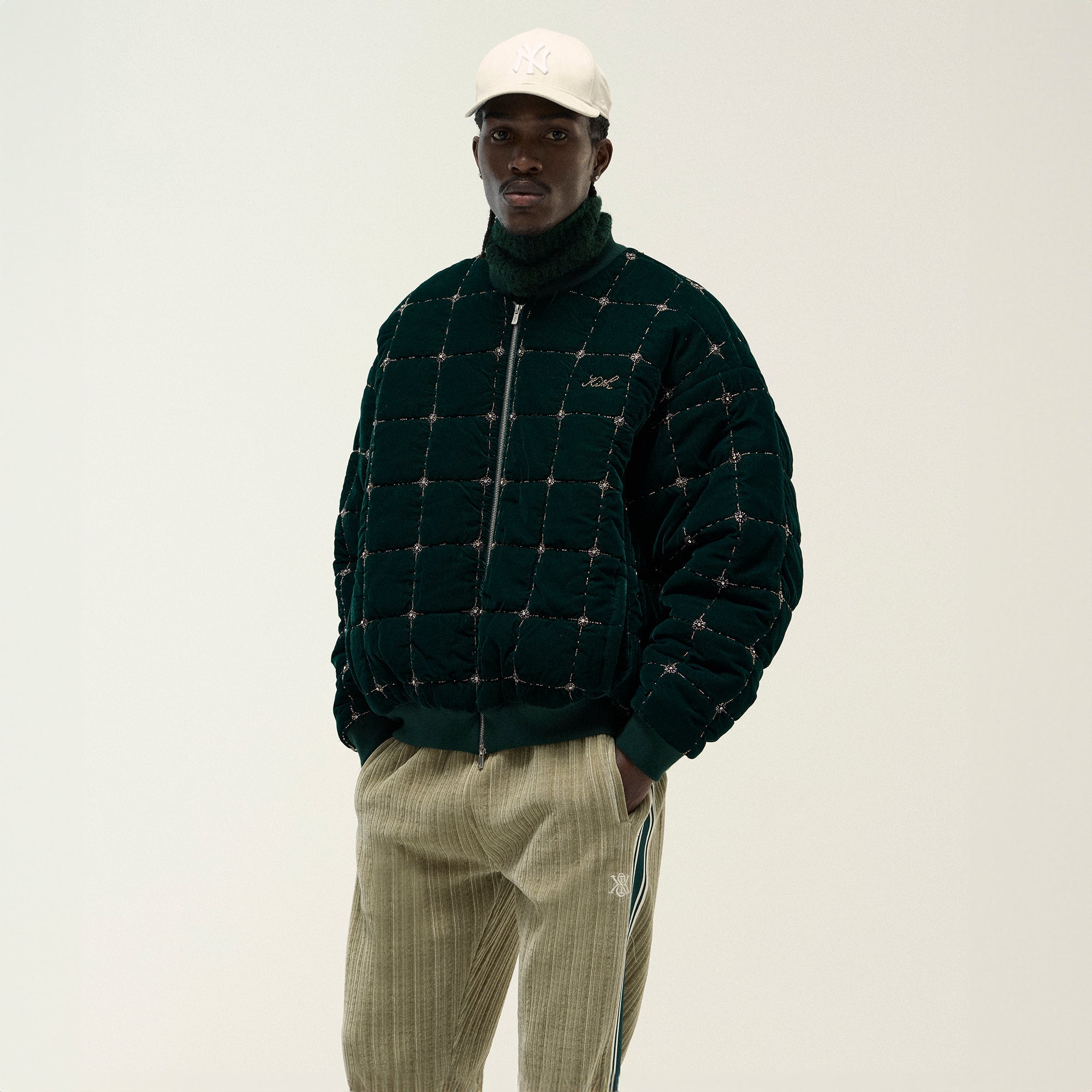 Kith Beaded Velvet Clay Bomber Jacket - Stadium | Kith Stadium