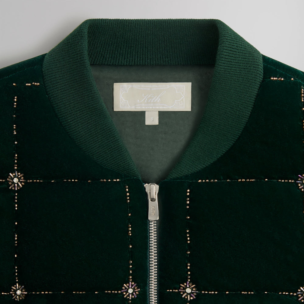 Kith Beaded Velvet Clay Bomber Jacket - Stadium | Kith Stadium