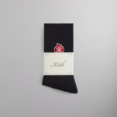 Kith Apple Crest Embroidered Socks - Black | Kith Black
