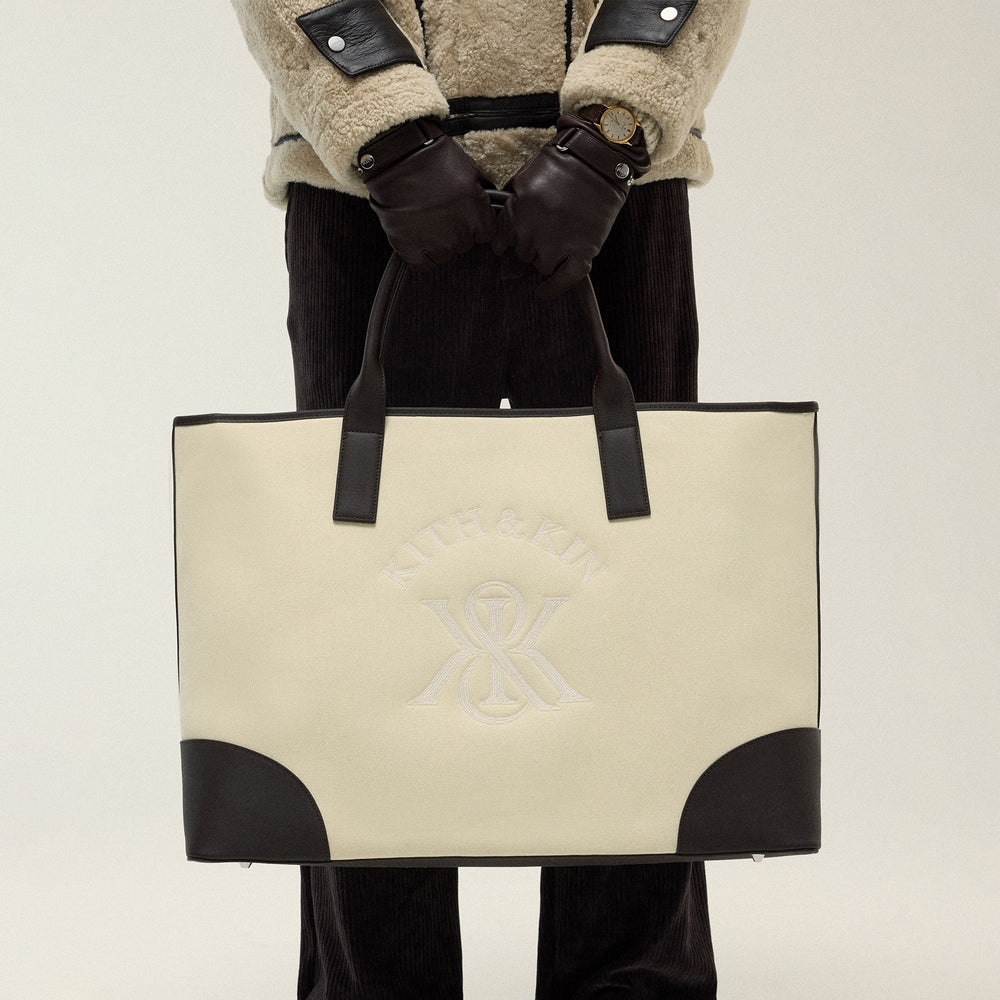 Kith Leather Trimmed Canvas Tote - Sandrift | Kith Sandrift